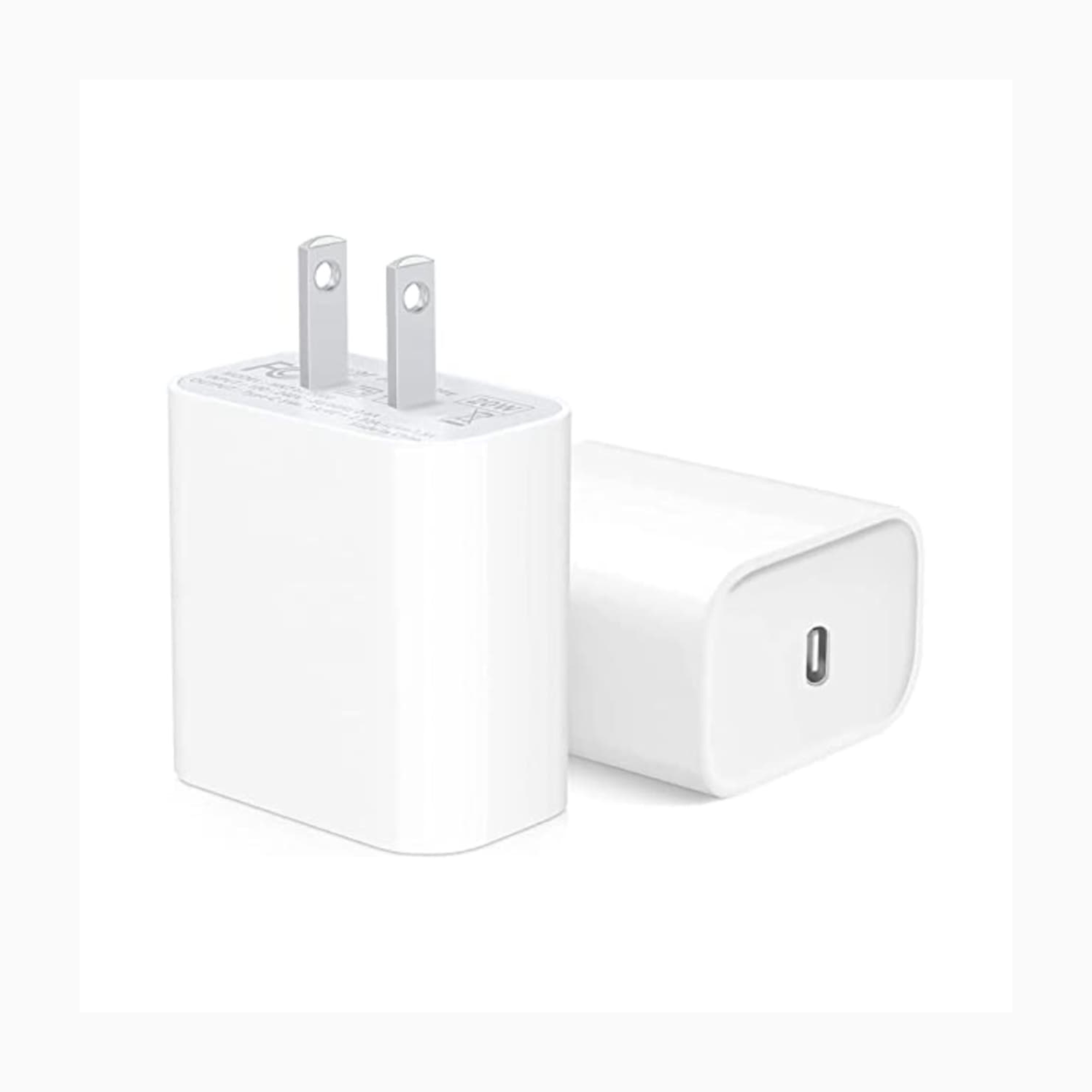 2-Pin 20W Fast Charger | Type-C to Type-C Cable Lightning Cable iPhone   | PD Fast Charging Supported