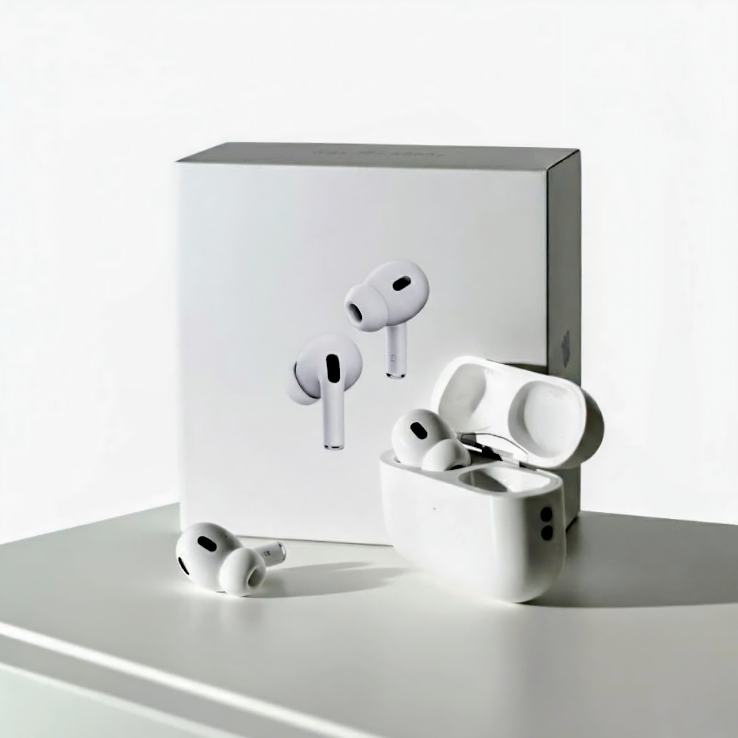 AirPods Pro 2 (Black Carbon & White) | Titanium Quality | Deep Bass & Buzzer Sound