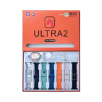 Orange Box Ultra 2 Smart Watch | 7-in-1 Combo | Silver Dial + 6 Straps + 1 Metal Chain