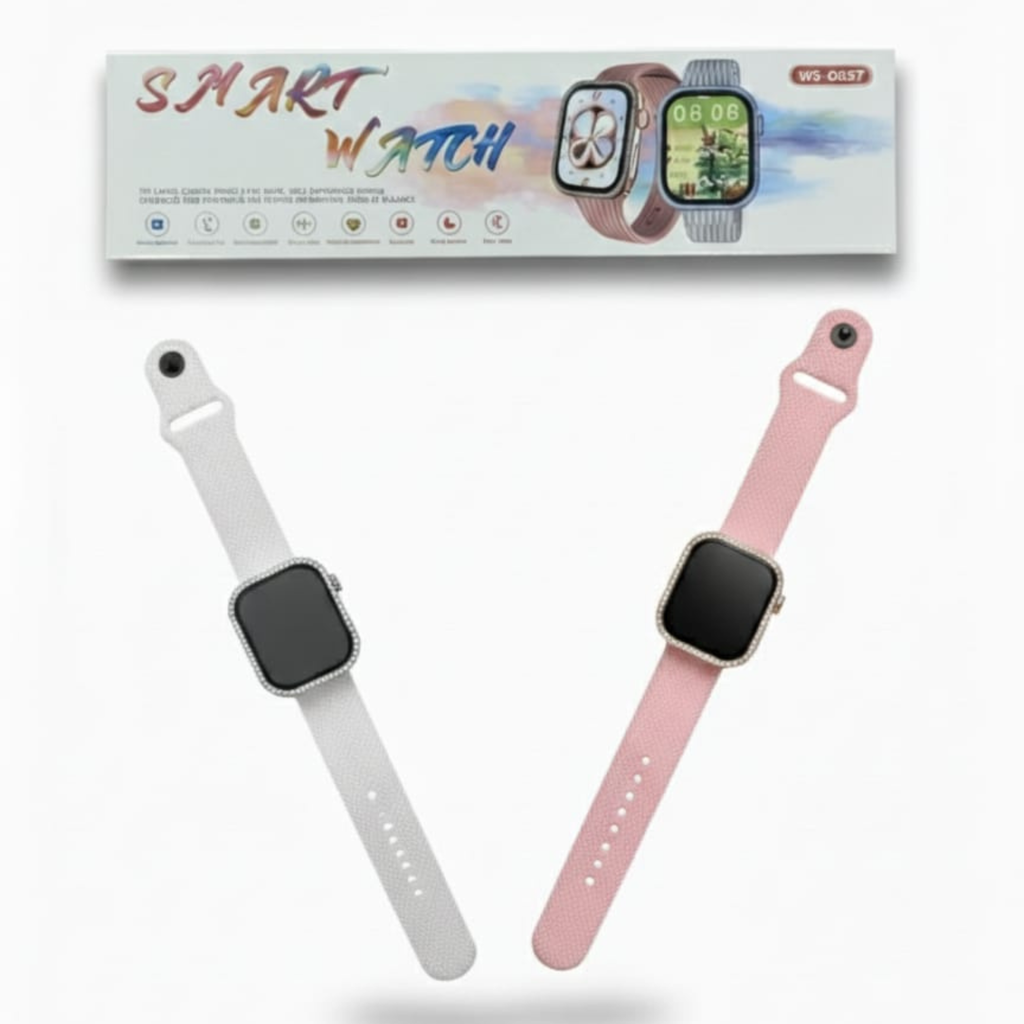 Ladies Smart Watch WS-GS87 | Elegant Design | Available in Pink & Silver Colors