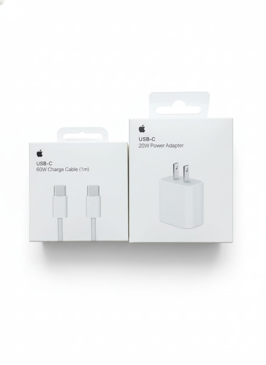 2-Pin 20W Fast Charger | Type-C to Type-C Cable Lightning Cable iPhone   | PD Fast Charging Supported
