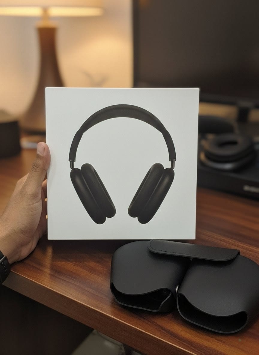 AirPods Max Titanium Edition (7 Colors) | Logo, Pop-Up, & FREE Leather Case | Works Seamlessly with iOS & Android