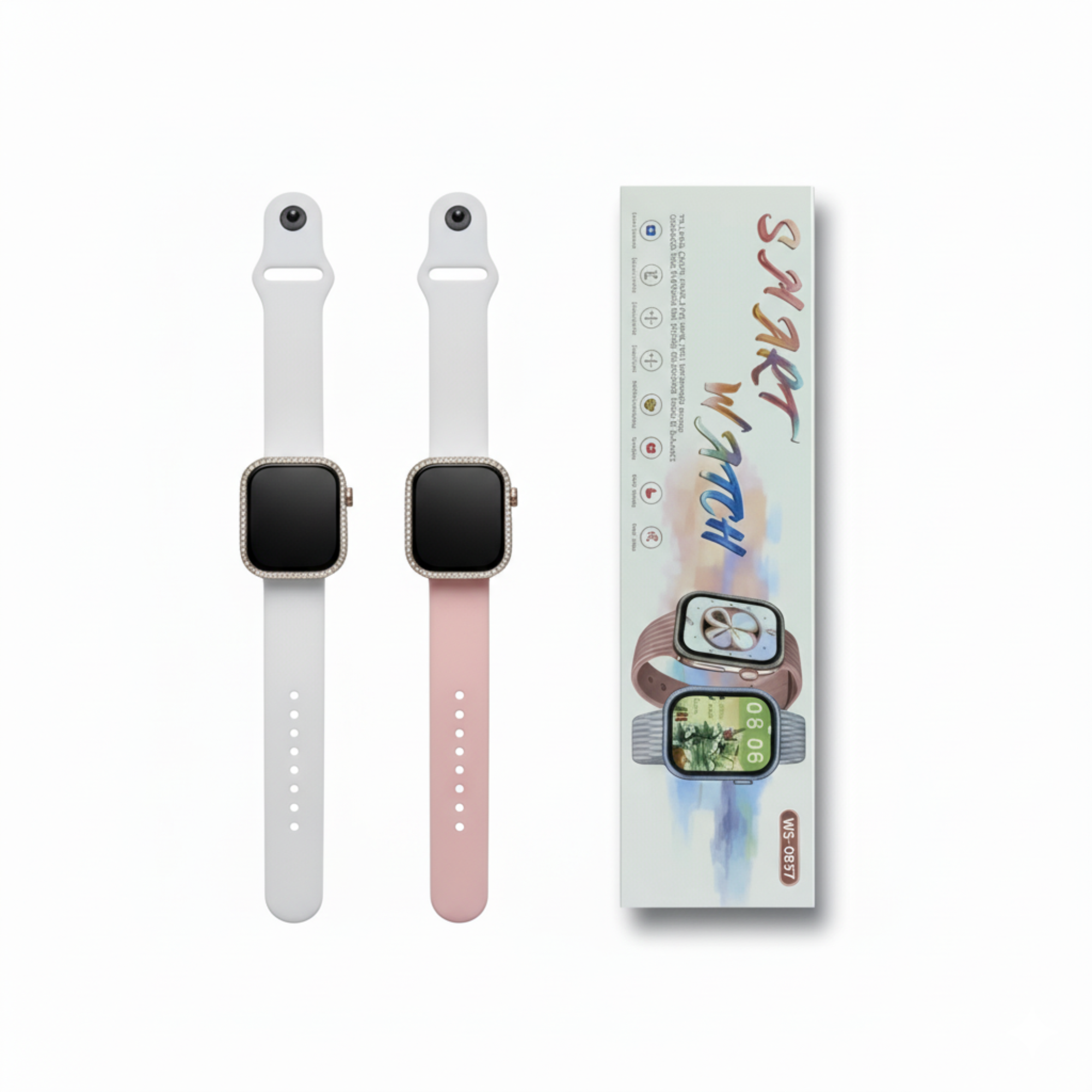 Ladies Smart Watch WS-GS87 | Elegant Design | Available in Pink & Silver Colors